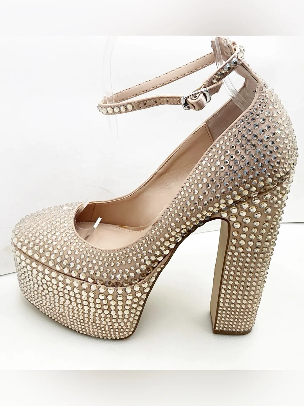 {Steve Madden} Skyrise Rhinestone Embellished Platform Heels